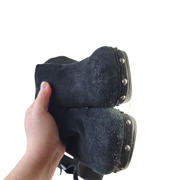 Rocket Dogs Suede Studded Heeled Clogs/Mules with Strap Size 8.5 - Picture 9 of 11